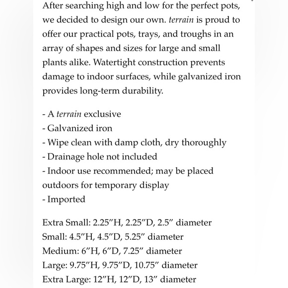 Terrain Habit & Form cylinder pot drum planter indoor houseplant pot brass gold - Picture 12 of 12